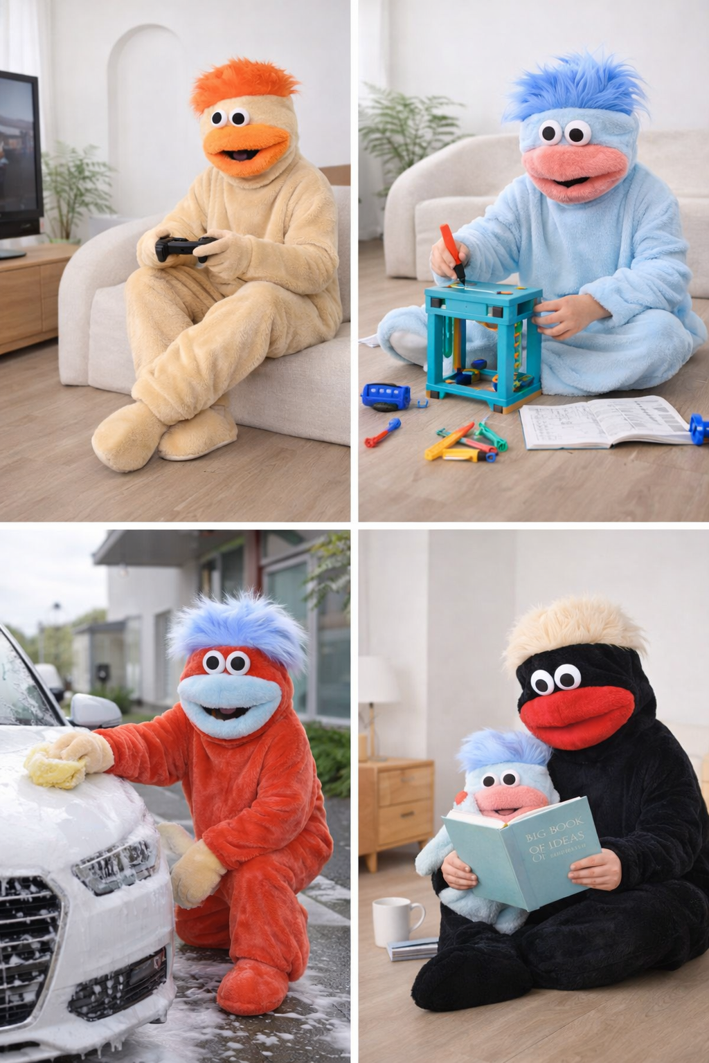 Big Mouth Cozy onesie, slipper and, giant comb bundle!🥰